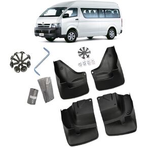 Car Mudguard Mud Flaps for Toyota Hiace 2012-2018 Molded Custom Front and Rear Mudflaps Splash Guards Fender Flares Kit 4-PC,Send 1 roll Car Garbage Bag,2012~2018 in Saudi Arabia