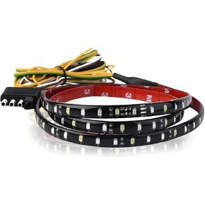 GSRECY شريط إضاءة للباب الخلفي للشاحنة مقاس 40 بوصة من GSRECY، مصباح LED فائق السطوع باللون الأحمر/الأبيض/الكهرمان، إشارة إيقاف الانعطاف العكسية للشاحنات الصغيرة ومقطورة SUV RV (2X 20 بوصة) in Kuwait