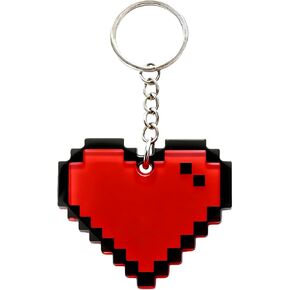 Pixel Style Heart Key Chain - Cute Keychains For Women With Heart Decor, Key Holder & Carabiner Charm in Saudi Arabia