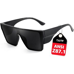 TJUTR ANSI Z87.1 Safety Sunglasses for Men, Polarized Oversized Wraparound Sun Glasses UV400 Protection for Outdoor & Work in Kuwait