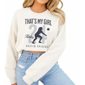 LOVELYPOD Custom Volleyball Mom Sweatshirt with Kids Names and Number, Personalized Volleyball Mama Shirt for Women in Kuwait