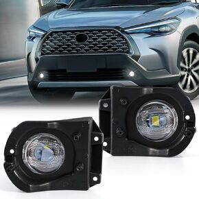 LED Fog Light For Toyota Corolla Cross 2020-2024 Replacement High Bright Driving Daytime Light Bulb with Bezels+Wire Harness in Kuwait
