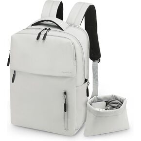 حقيبة ظهر خفيفة الوزن سعة 20 لترًا للرجال والنساء، حقيبة سفر مقاومة للماء مع حجرة كمبيوتر محمول مقاس 15.6 بوصة وجيوب مضادة للسرقة، باللون الأسود in Kuwait