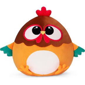 وسادة دجاج أصلية 14.5 بوصة لعبة حيوانات محشوة قطيفة برتقالية كبيرة الحجم ناعمة ورائعة، هدية للأطفال والنساء والفتيات in Kuwait