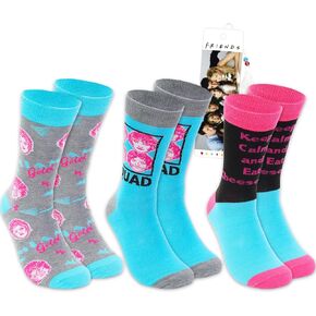 Golden Girls Socks Set - Bundle of 3 Pairs of "The Golden Girls" Crew Socks for Women Shoe Size 8-12 Plus Bookmark | T.V. Show Novelty Set for Adults in Saudi Arabia