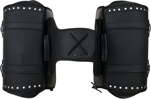 Vance Touring Elite Studded Motorcycle Saddlebags 30L PVC Water-Resistant Compatible with Sportster Dyna Softail Touring Models Vstar Shadow Wide Glide (Touring Elite, Studded) in Kuwait