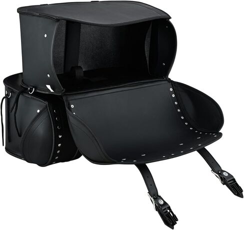 Vance Touring Elite Studded Motorcycle Saddlebags 30L PVC Water-Resistant Compatible with Sportster Dyna Softail Touring Models Vstar Shadow Wide Glide (Touring Elite, Studded) in Kuwait