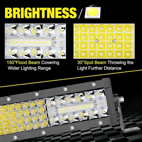 30 Inch LED Light Bar, Niking Auto 230W Quad Row LED Driving Light Spot Flood Combo Beam Off Road LED Bumper Work Light Waterproof Fog Lamps for Trucks ATV UTV SUV Boat in Saudi Arabia