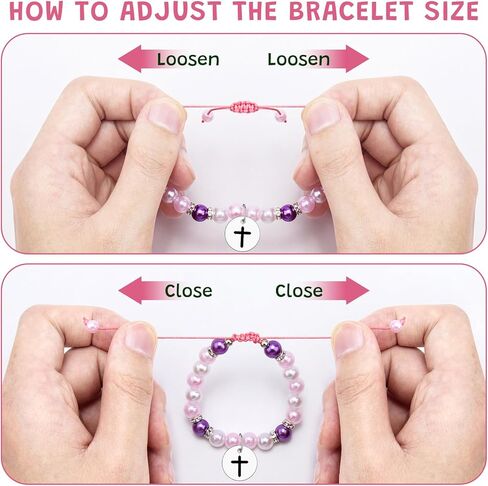 Christian Gifts for Women Religious Faith Based Present Beaded Bracelet Keepsake Catholic Baptism First Communion Confirmation Gifts Christmas Birthday Present for Her Mom Sister Jewelry Bracelet in Kuwait