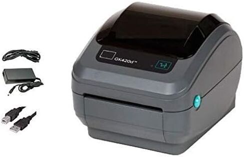 طابعة Zebra GK420D للملصقات الحرارية المباشرة متجددة بمنفذ USB متوازي مع ضمان 90 يومًا in Kuwait
