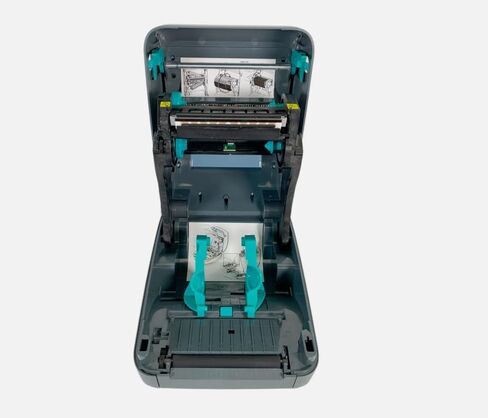 زيبرا GX430T طابعة باركود نقل حراري 300 نقطة في البوصة USB LAN GX43-102410-000 حزمة مع محول التيار المتردد والكابلات (متجددة) in Saudi Arabia