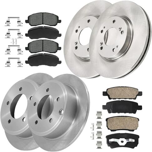 Brake Kit Replacement for Jeep Compass Patriot 2007 2008 2009 2010 2011 2012 2013-2017, for Dodge Avenger Caliber Rotors and Brake Pads Front and Rear, 11.57" Front and 10.31" Rear Brakes in Saudi Arabia