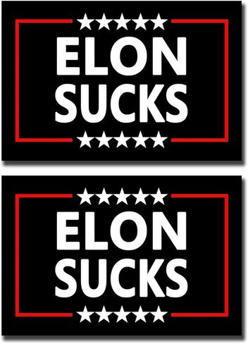 2 Pack Elon Sucks Fuck Anti Elon Musk was Crazy Car Magnet Auto Truck Fridge Magnetic Decal Bumper Magnet in Kuwait