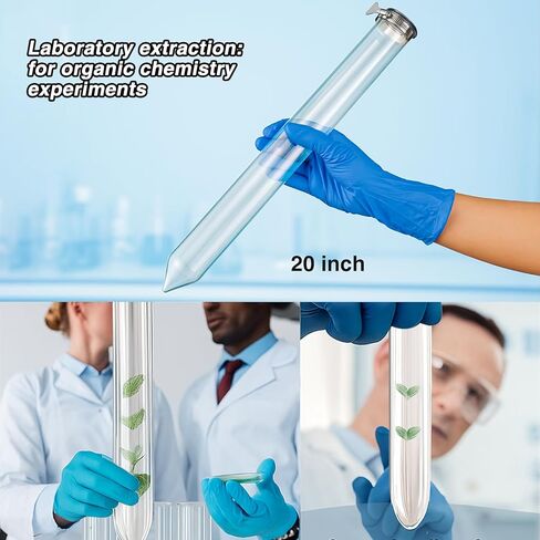 أنبوب مرشح استخراج الزجاج Chunful بطول 20 بوصة وقطر 50 مم أنابيب تصفية سميكة وقوية مع مشبك من الفولاذ المقاوم للصدأ in Saudi Arabia