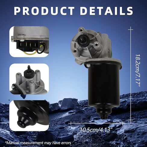 Front Windshield Wiper Motor 55155043 Compatible with Dodge Ram 1500 2500 3500 1994-1996, Dakota Dynasty, Chrysler Shadow Spirit, Plymouth Acclaim Replace OE WPM387 4584260 4389131 in Kuwait