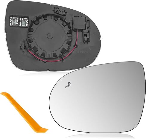 Passenger Side Mirror Glass Compatible with Kia Sorento 2016-2020, Heated Mirror Replacement with Backing Plate and Blind Spot Detection, Replaces OEM 87621C6030, 87621C5050 in Saudi Arabia