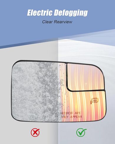 Right Side Rear View Mirror Glass Fit for Ford Edge Lincoln MKX 2007 2008 2009 2010, Heated Rearview Mirror Replace 9T4Z17K707B, Right Passenger Side in Saudi Arabia