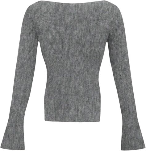 Floerns Women's Long Sleeve Knitted Fall Sweater Sweetheart Neck Split Going Out Pullover Tops in Saudi Arabia