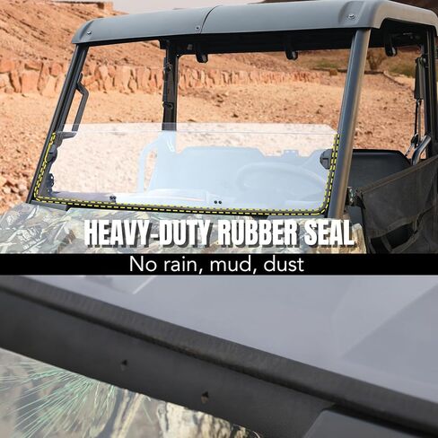 HAKA TOUGH Utv نصف الزجاج الأمامي الأمامي لـ Polaris Ranger 570/500 متوسطة الحجم 2015-2025، نصف زجاج أمامي مقاوم للخدش من البولي كربونات الصلب لملحقات Ranger EV/ETX متوسطة الحجم 570 SP in Saudi Arabia
