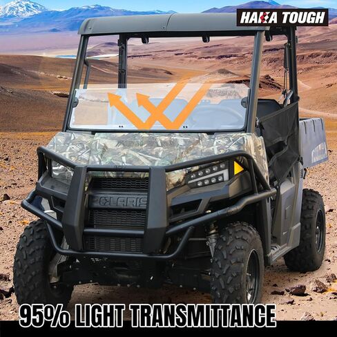 HAKA TOUGH Utv نصف الزجاج الأمامي الأمامي لـ Polaris Ranger 570/500 متوسطة الحجم 2015-2025، نصف زجاج أمامي مقاوم للخدش من البولي كربونات الصلب لملحقات Ranger EV/ETX متوسطة الحجم 570 SP in Saudi Arabia
