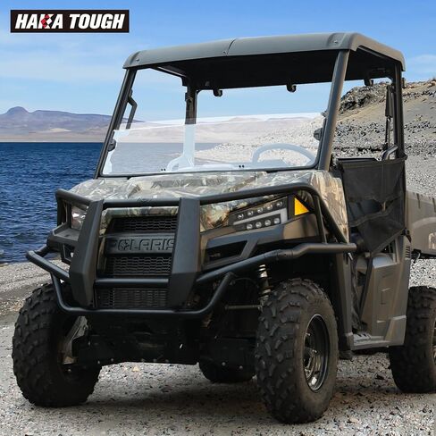 HAKA TOUGH Utv نصف الزجاج الأمامي الأمامي لـ Polaris Ranger 570/500 متوسطة الحجم 2015-2025، نصف زجاج أمامي مقاوم للخدش من البولي كربونات الصلب لملحقات Ranger EV/ETX متوسطة الحجم 570 SP in Saudi Arabia