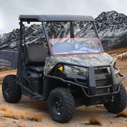 HAKA TOUGH Utv نصف الزجاج الأمامي الأمامي لـ Polaris Ranger 570/500 متوسطة الحجم 2015-2025، نصف زجاج أمامي مقاوم للخدش من البولي كربونات الصلب لملحقات Ranger EV/ETX متوسطة الحجم 570 SP in Saudi Arabia