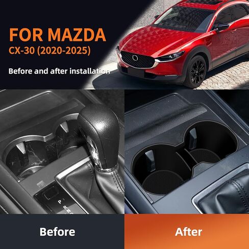 حامل الكأس المركزي لـ 2020-2025 Mazda CX-30 ملحقات تخزين التحكم المركزي غير القابلة للانزلاق من السيليكون in Saudi Arabia