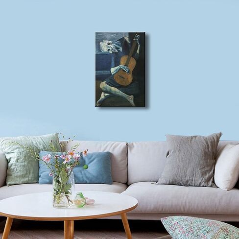 Wieco Art Canvas Prints The Old Guitarist by Pablo Picasso Abstract Canvas Wall Art for Wall Decor and Home Office Decorations in Saudi Arabia
