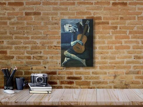 Wieco Art Canvas Prints The Old Guitarist by Pablo Picasso Abstract Canvas Wall Art for Wall Decor and Home Office Decorations in Saudi Arabia