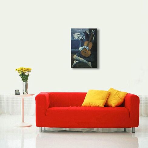 Wieco Art Canvas Prints The Old Guitarist by Pablo Picasso Abstract Canvas Wall Art for Wall Decor and Home Office Decorations in Saudi Arabia