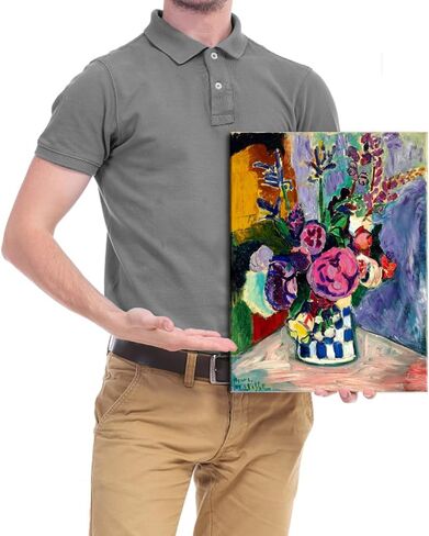Wieco Art Canvas Prints Wall Art لا تزال حياة الفاوانيا في مزهرية 1907 بواسطة Henri Matisse طباعة فنية قماشية تجريدية لديكور الحائط وديكورات المكاتب المنزلية in Saudi Arabia