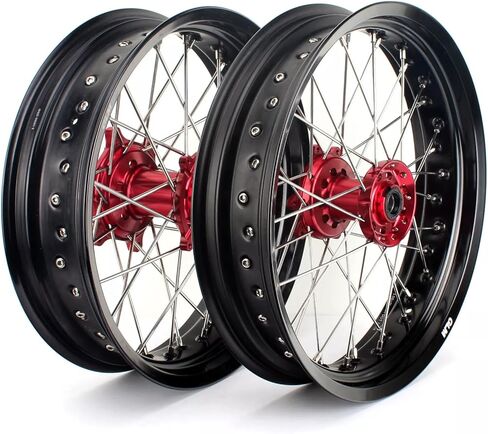 TOFR 17 "عجلات Super Moto الحافات محاور الدوارات مجموعة لهوندا CRF250R CRF450R CR125 CR250 2002-2013، CRF250X CRF450X 2002-2019 المتحدث تحمل فواصل المحور in Saudi Arabia