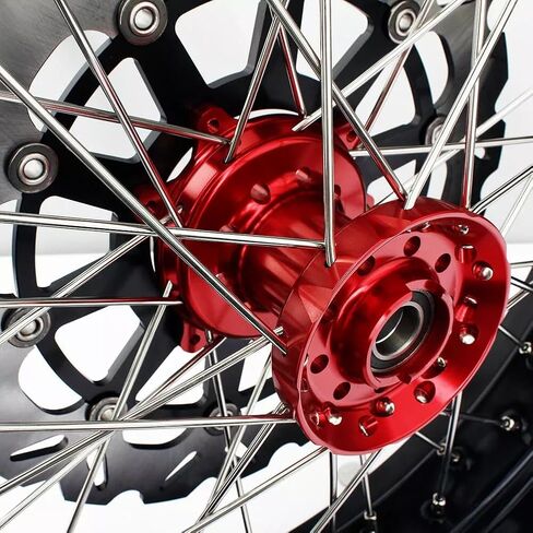 TOFR 17 "عجلات Super Moto الحافات محاور الدوارات مجموعة لهوندا CRF250R CRF450R CR125 CR250 2002-2013، CRF250X CRF450X 2002-2019 المتحدث تحمل فواصل المحور in Saudi Arabia