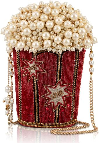 Mary Frances Movie Night Beaded Crossbody Handbag – Evening Clutch with Magnetic Closure & Cell Phone Holder for Travel, Weddings, Parties – Multicolor in Saudi Arabia