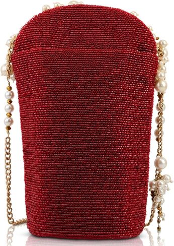 Mary Frances Movie Night Beaded Crossbody Handbag – Evening Clutch with Magnetic Closure & Cell Phone Holder for Travel, Weddings, Parties – Multicolor in Saudi Arabia