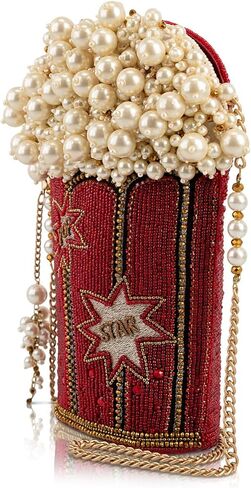 Mary Frances Movie Night Beaded Crossbody Handbag – Evening Clutch with Magnetic Closure & Cell Phone Holder for Travel, Weddings, Parties – Multicolor in Saudi Arabia