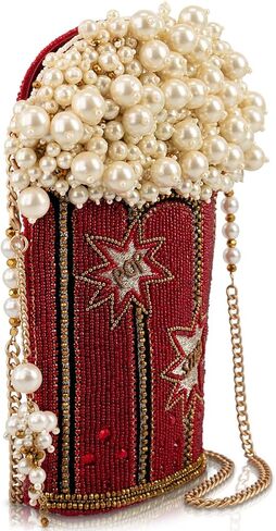 Mary Frances Movie Night Beaded Crossbody Handbag – Evening Clutch with Magnetic Closure & Cell Phone Holder for Travel, Weddings, Parties – Multicolor in Saudi Arabia