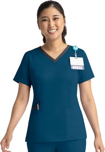 Maevn Matrix Women’s Contrast Double V-Neck Top in Kuwait