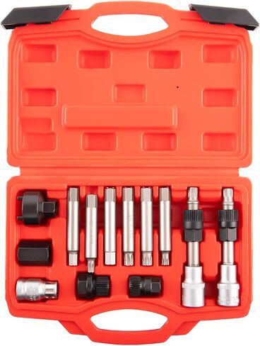 maXpeedingrods 30PCS Alternator Pulley Removal Tool Kit, Alternator Pulley Wrench Remove Install Socket Bit Set for VW for Ford for Chevrolet for BMW for Audi and More Vehicle in Saudi Arabia