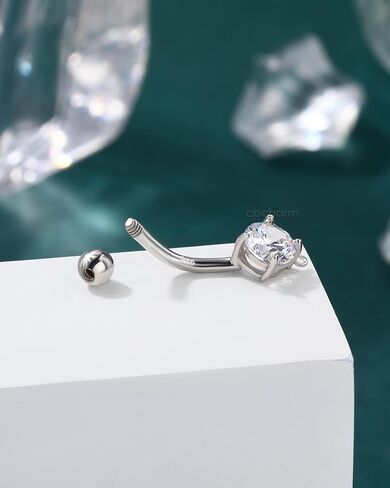 COCHARM 925 Sterling SIlver Belly Button Rings 14G 10MM Navel Rings for Women Surgical Steel Belly Button Piercing Jewelry in Saudi Arabia