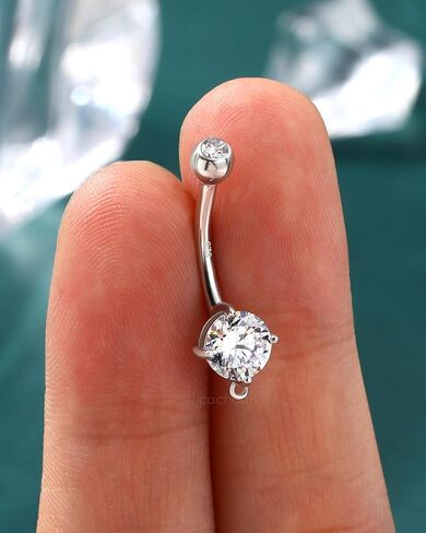 COCHARM 925 Sterling SIlver Belly Button Rings 14G 10MM Navel Rings for Women Surgical Steel Belly Button Piercing Jewelry in Saudi Arabia