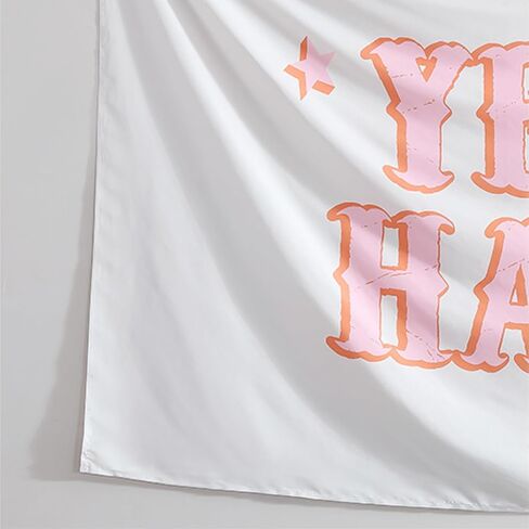 نمط الحياة الحضرية Yeehaw نسيج الجدار الغربي - ملصق قماش معلق كبير مقاس 60 بوصة × 80 بوصة - تصميم ممتع لموضوع رعاة البقر لغرفة النوم، أو غرفة النوم، أو ديكور غرفة اللعب in Kuwait