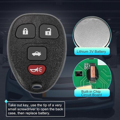 X AUTOHAUX 315MHz KOBGT04A Keyless Entry Remote Car Key Fob for Chevy Malibu HHR for Pontiac G5 G6 Grand Prix Solstice for Saturn Aura Sky for Buick Lacrosse 15252034 4 Buttons in Saudi Arabia