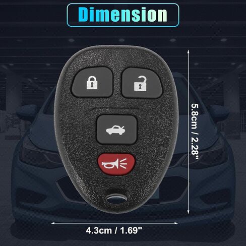 X AUTOHAUX 315MHz KOBGT04A Keyless Entry Remote Car Key Fob for Chevy Malibu HHR for Pontiac G5 G6 Grand Prix Solstice for Saturn Aura Sky for Buick Lacrosse 15252034 4 Buttons in Saudi Arabia