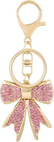 Sparkly Bow Bag Charms Keychain - Rhinestone Bows Purse Charm for Handbags - Cute Car Keyring Accessories for Women in Kuwait