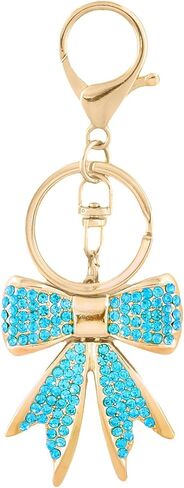 Sparkly Bow Bag Charms Keychain - Rhinestone Bows Purse Charm for Handbags - Cute Car Keyring Accessories for Women in Saudi Arabia