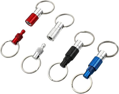 cobee 4Pcs Quick Release Keychain, Detachable Key Ring, Quick Disconnect Keychain Detachable Pull-Apart Key Ring Dual Pull Apart Keys Chain for Men Women(4Colors) in Saudi Arabia