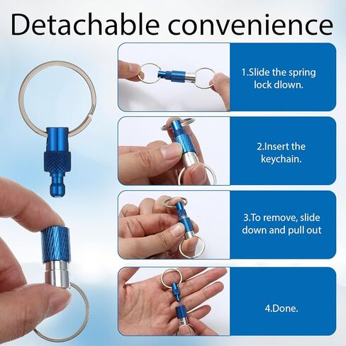 cobee 4Pcs Quick Release Keychain, Detachable Key Ring, Quick Disconnect Keychain Detachable Pull-Apart Key Ring Dual Pull Apart Keys Chain for Men Women(4Colors) in Saudi Arabia