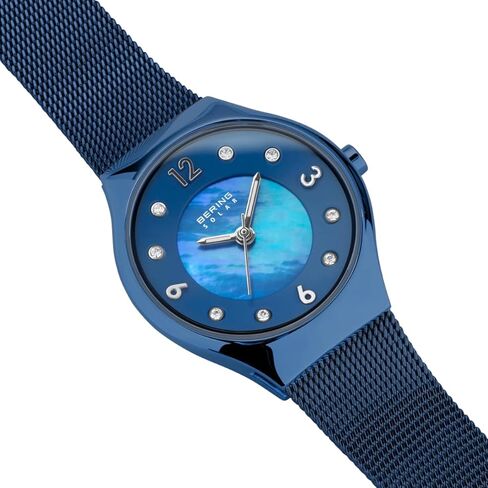 BERING Women's Watch Solar Movement - Solar Collection with Stainless Steel and Sapphire Glass 14427-XXX Wristwatches in Kuwait