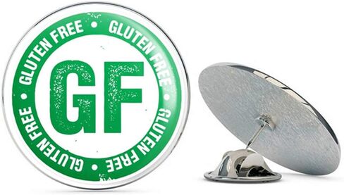 Gluten Free Round Metal 0.75" Lapel Pin Hat Shirt Pin Tie Tack Pinback in Saudi Arabia